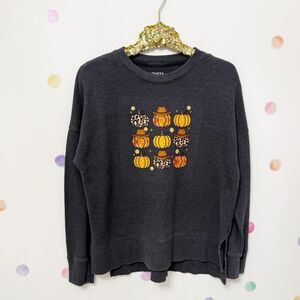Retro Gray Fall Pumpkin Sweatshirt